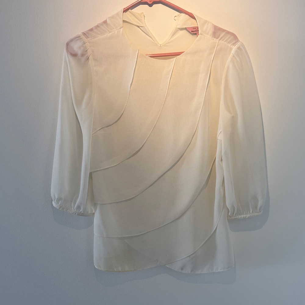 Ted Baker London Cream Layered Blouse